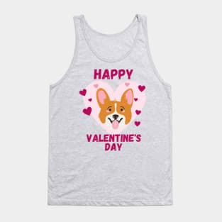 Happy Valentines Day - Corgi Tank Top